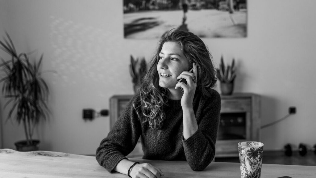 Woman Talking on a Phone